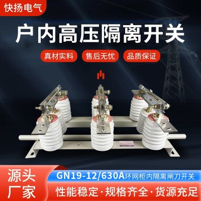 户内高压隔离开关GN19-12GN30 630A10kv12kv环网柜内隔离闸刀